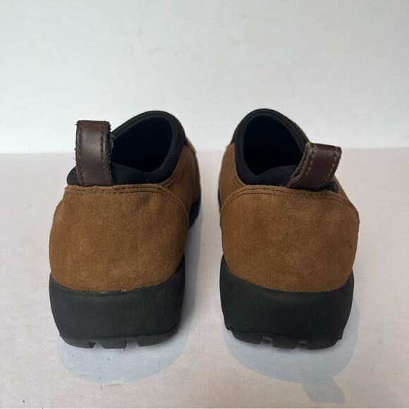 Lands' End Men's Suede Slip On Loafers Brown with black trim Size 9D - Picture 6 of 8